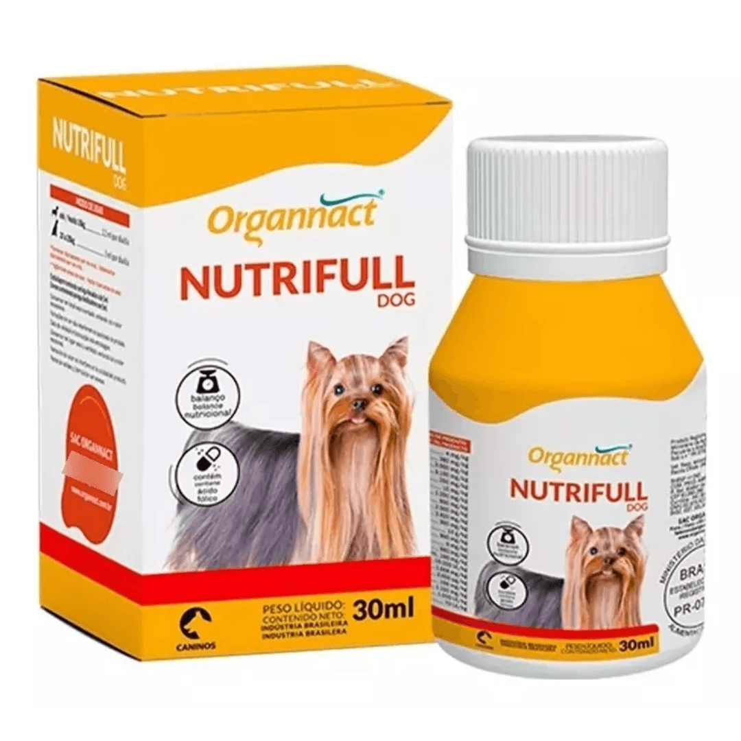 Suplemento Vitamínico Nutrifull Dog P/ Cães 30ml - Organnact