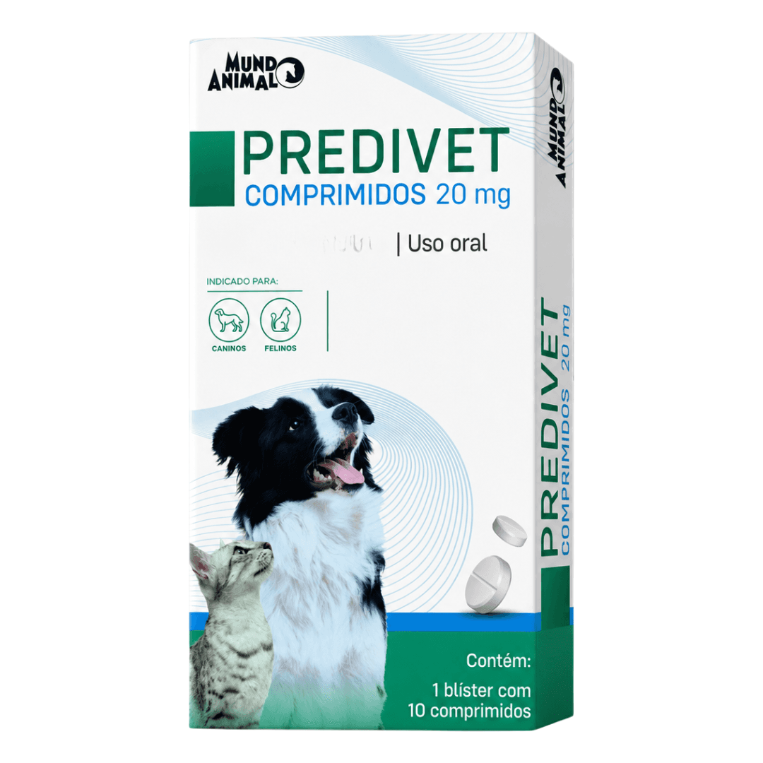 Predivet 20mg C/ 10 Comprimidos Para Cães-Gatos Mundo Animal