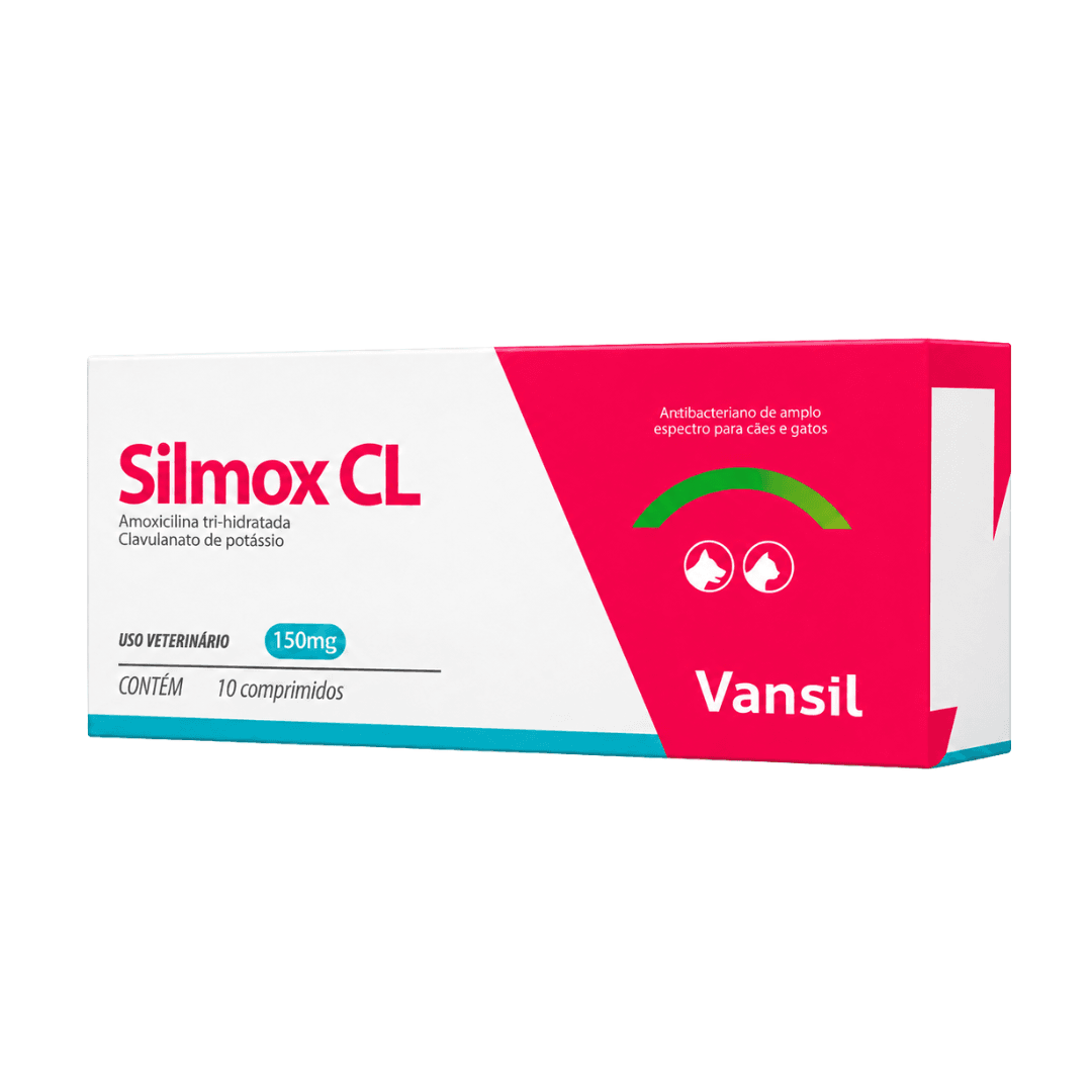 Silmox CL 150mg C/ 10 Comp Antibacteriano Cães-Gatos Vansil