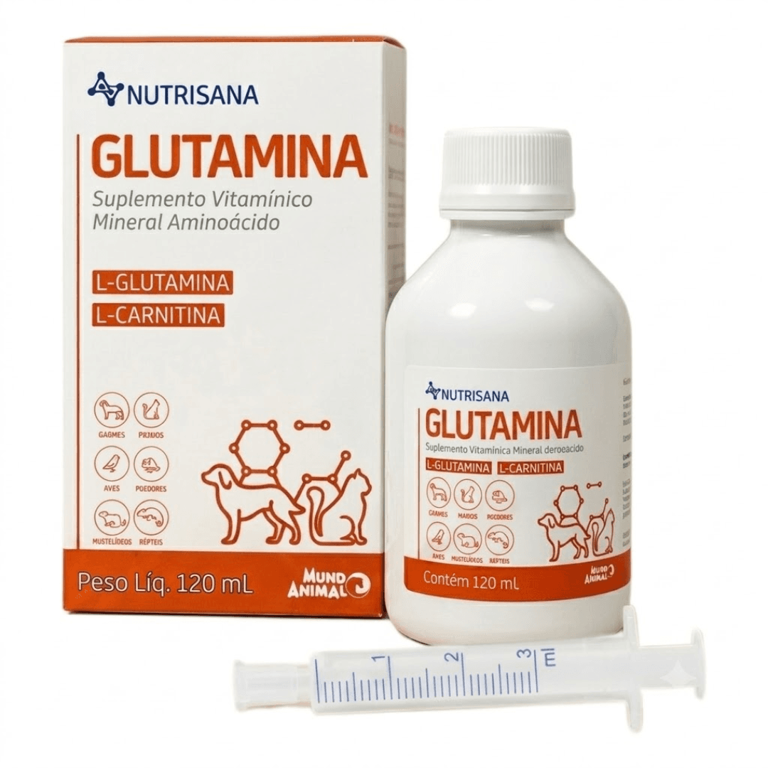 Suplemento Cães-Gatos Nutrisana Glutamina 120ml Mundo Animal