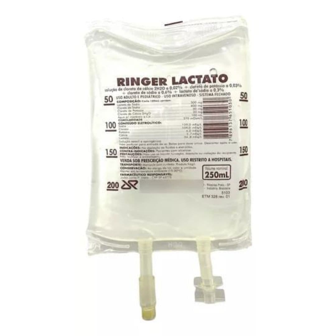 Solução Ringer Com Lactato Sistema Fechado 250ml - JP Farma