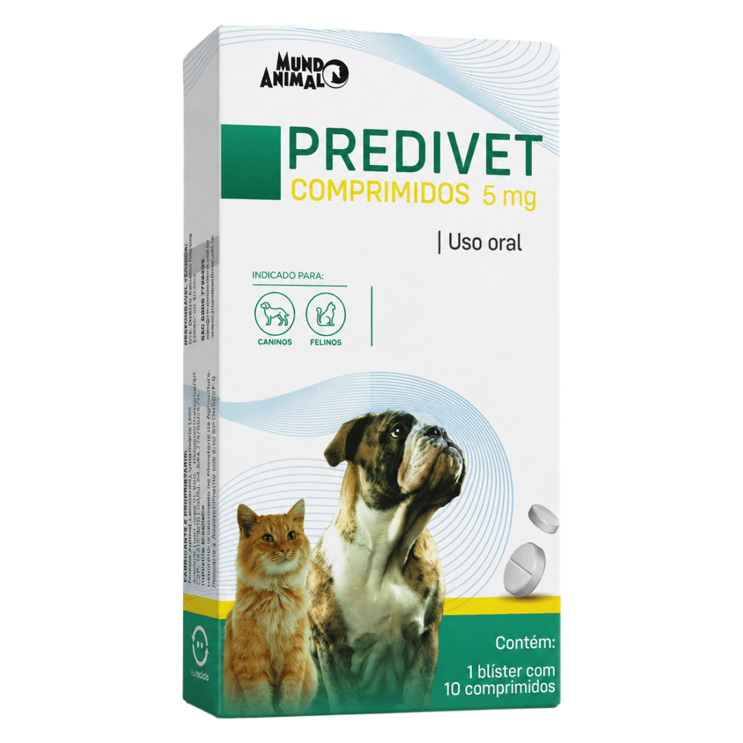Predivet 5mg C/ 10 Comprimidos Para Cães-Gatos Mundo Animal