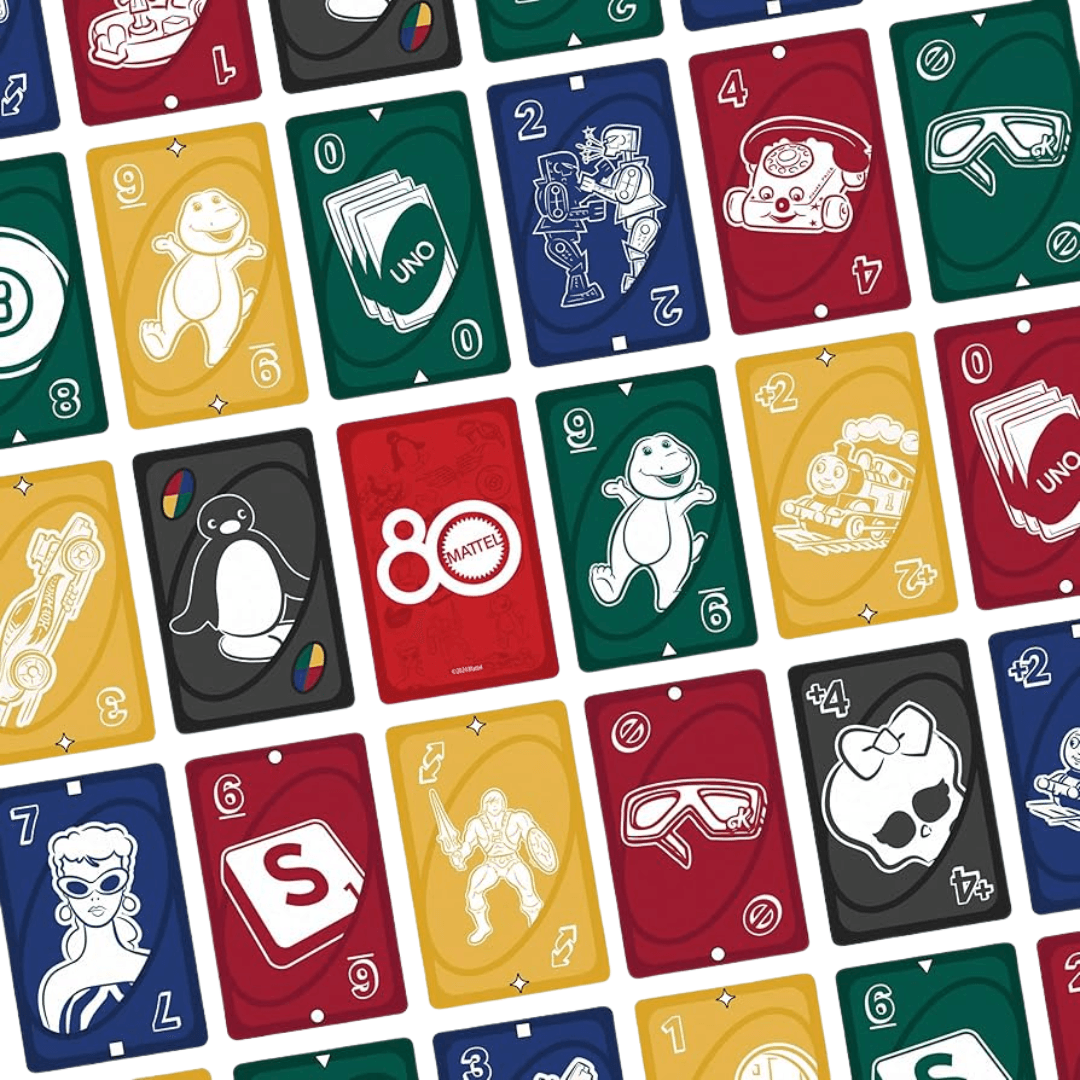 Jogo De Cartas UNO 80 Anos Mattel Com 112 Cartas Original
