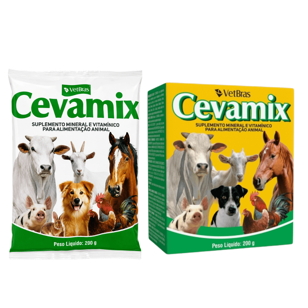 Suplemento Vitamínico Para Animais Cevamix Pó 200g - Vetbras