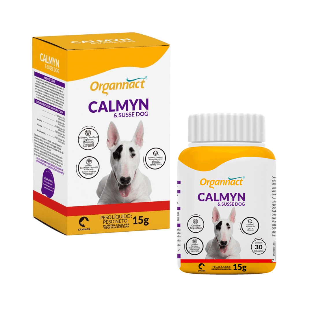 Calmyn Susse Dog Tabs Organnact Calmante Fitoterápico 15g