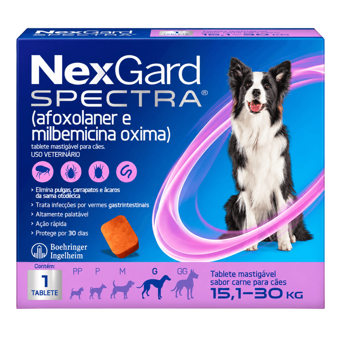 Antipulgas P/ Cães Nexgard Spectra 15,1kg-30kg C/ 1 Tablete