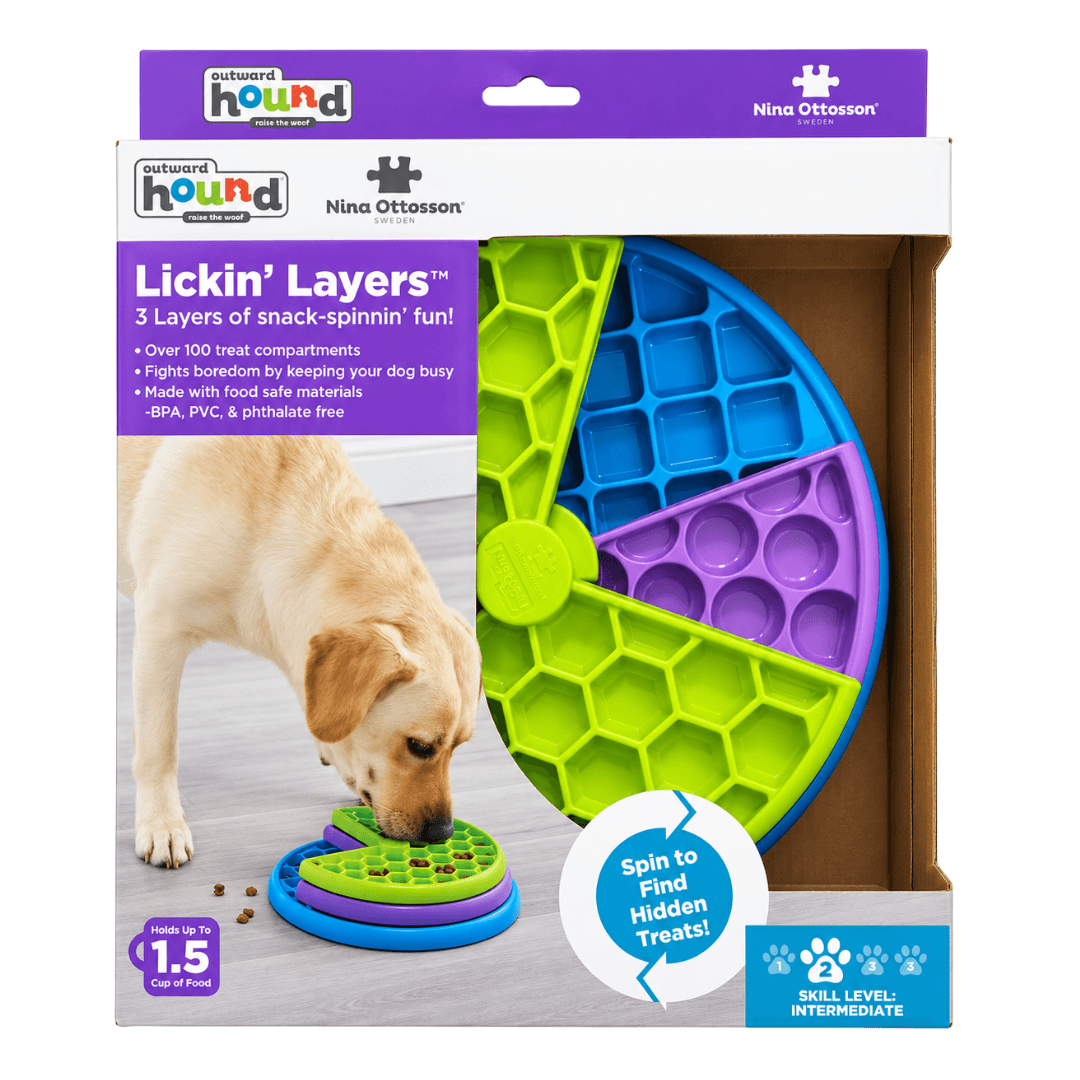Comedouro Lento P/ Cães Quebra Cabeça Nível 2 Lickin Layers