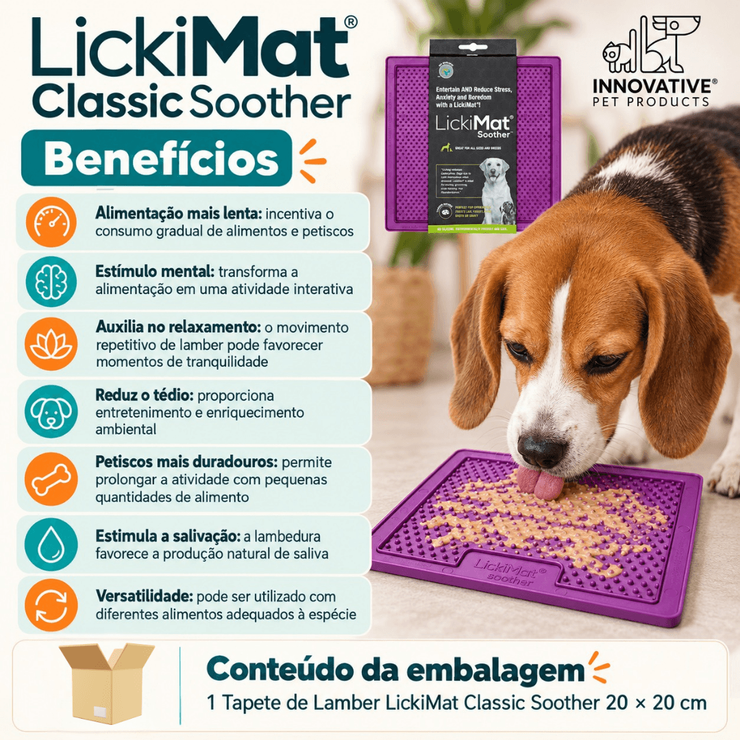 Tapete De Lamper Lickimat Classic Scoother Para Cães