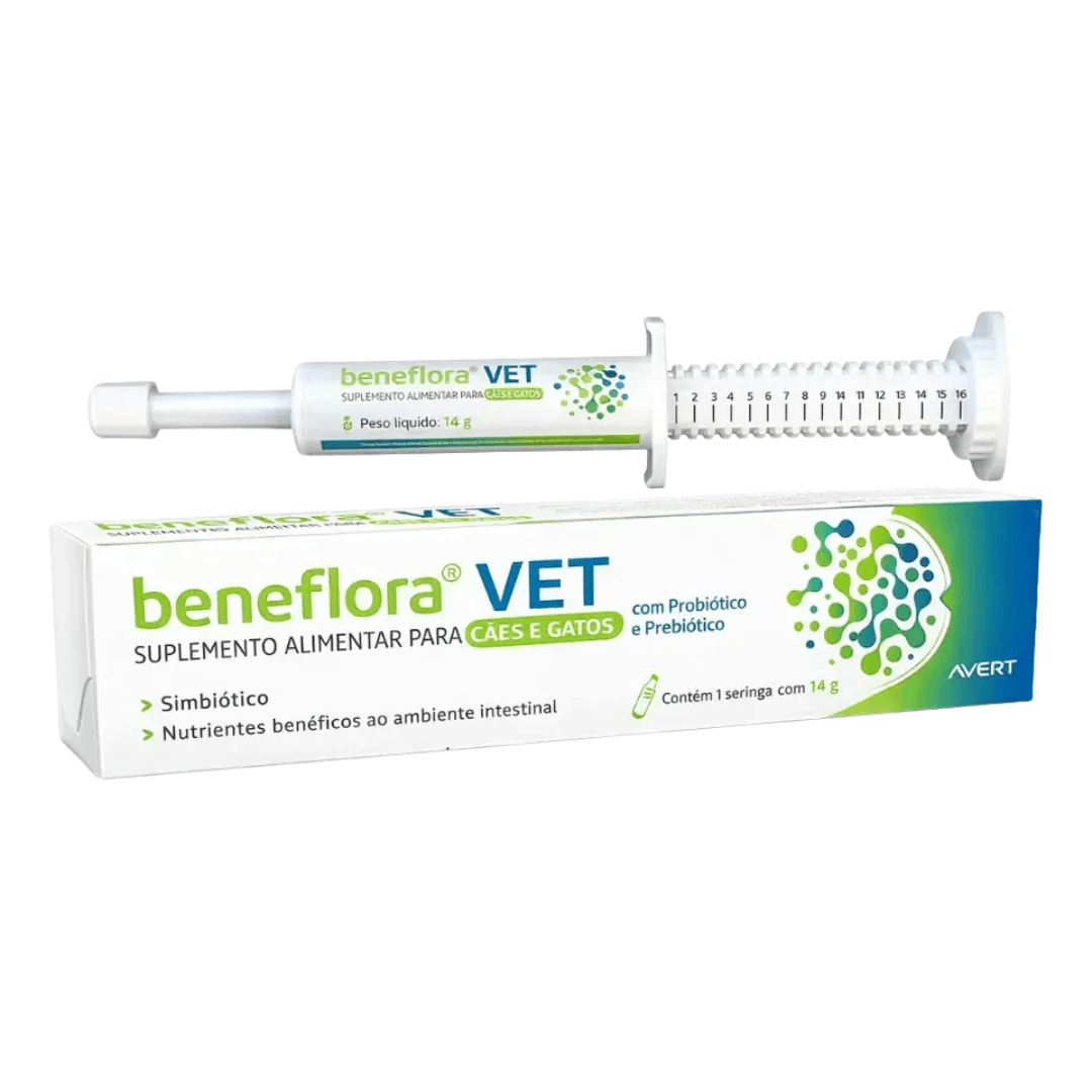 Suplemento Simbiótico P/ Cães-Gatos Beneflora Vet 14g Avert