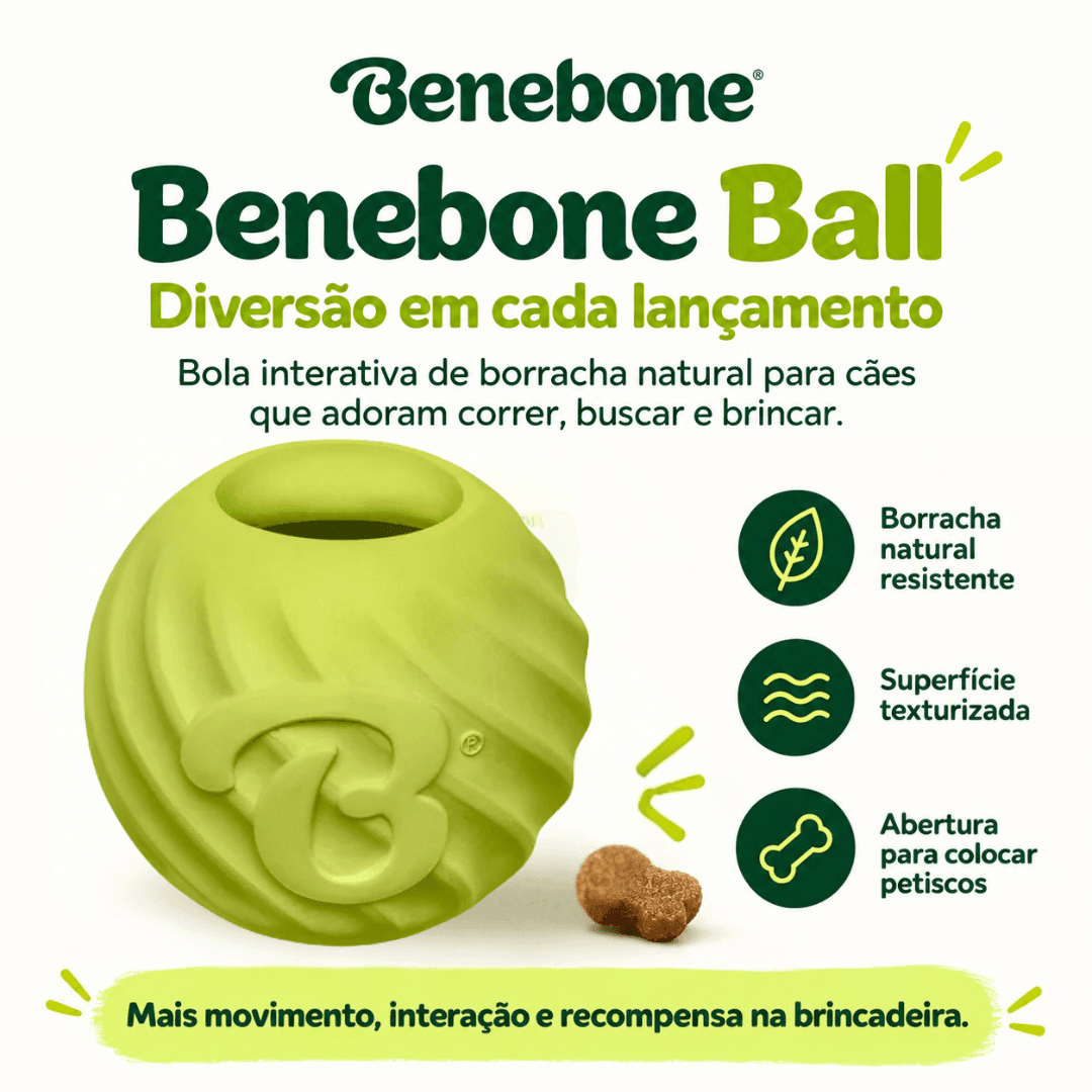 Brinquedo Borracha Recheavel Para Cães Benebone Bounce Ball
