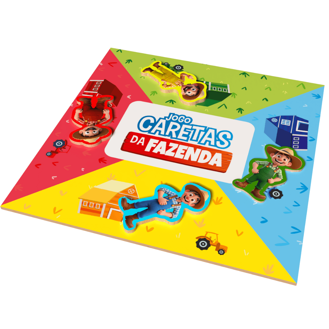 Jogo Caretas da Fazenda C/ Animais - Brincadeira de Criança