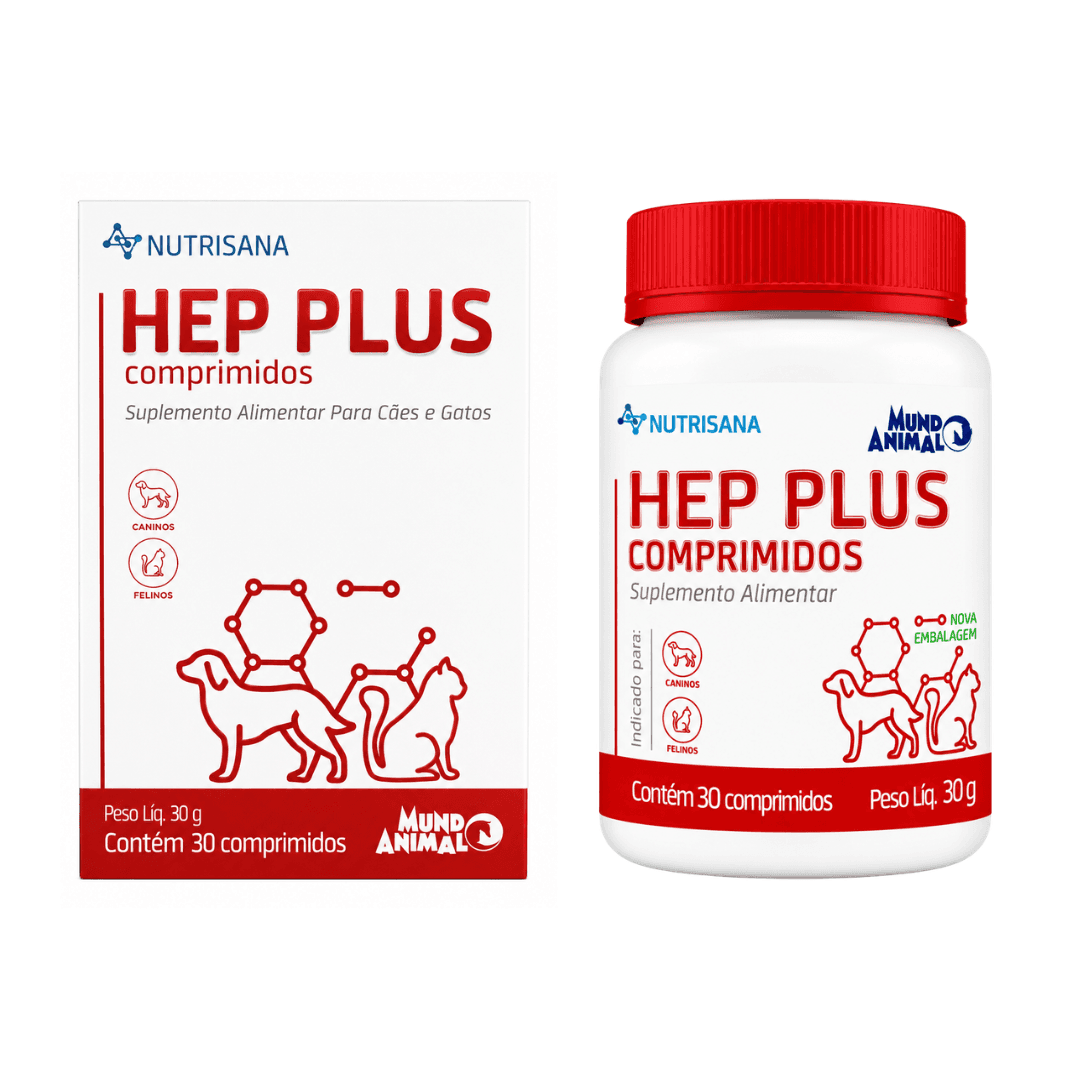 Suplemento CãesGatos Nutrisana Hep Plus 30 Comp Mundo Animal