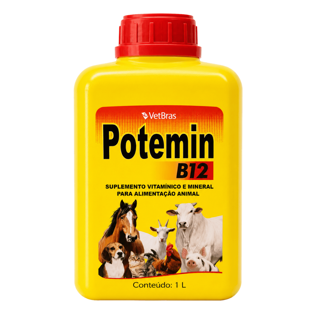 Suplemento Vitamínico Para Animais Potemin B12 1L - Vetbras