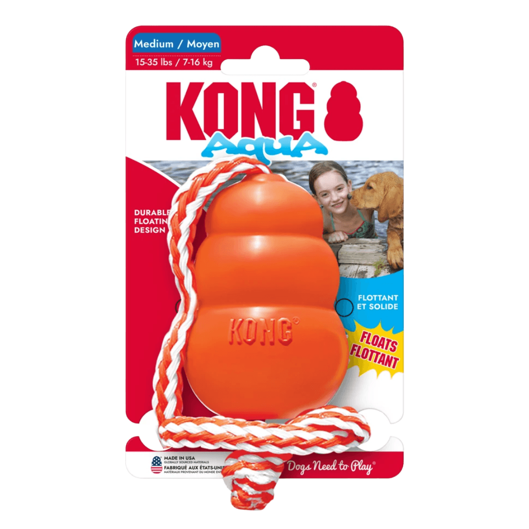 Brinquedo Para Cães Flutuante Kong Aqua Medium C/ Corda CK2
