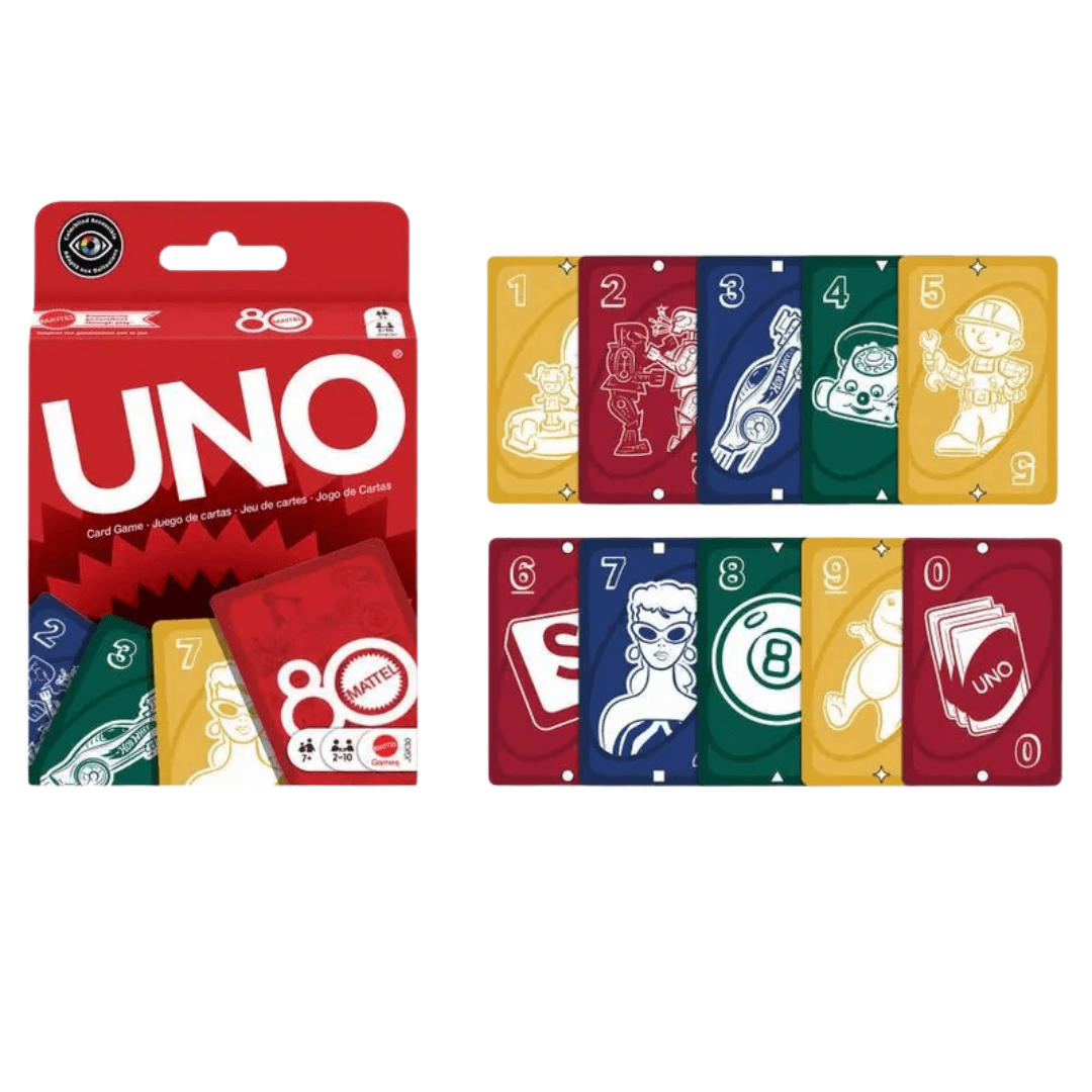 Jogo De Cartas UNO 80 Anos Mattel Com 112 Cartas Original