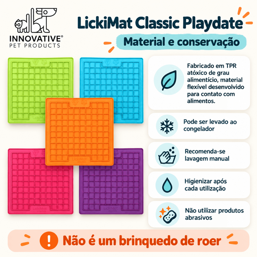 Tapete De Lamper Lickimat Classic Playdate Para Cães