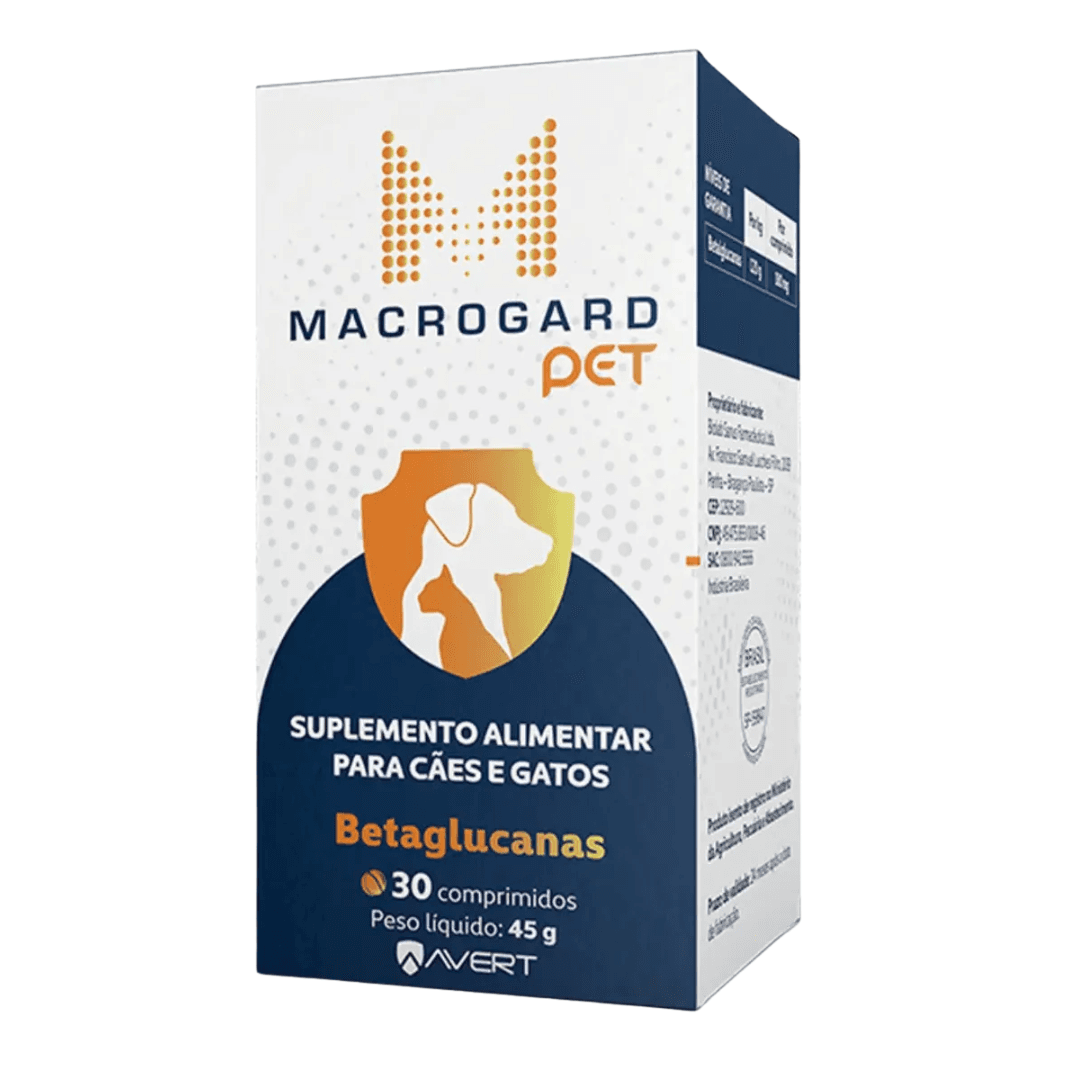 Suplemento Macrogard Pet 45g 30 Comp Para Cães-Gatos - Avert