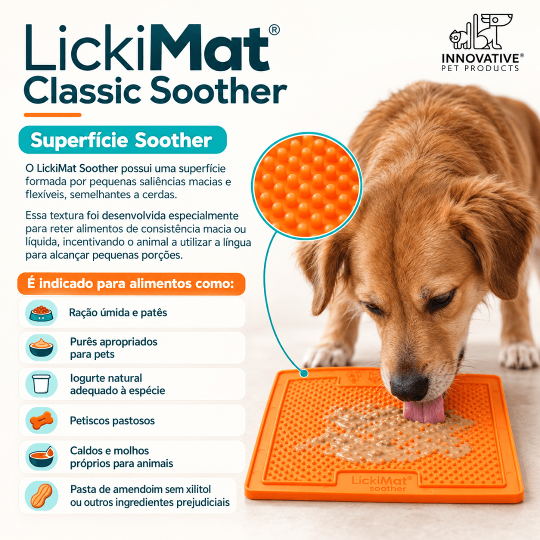 Tapete De Lamper Lickimat Classic Scoother Para Cães