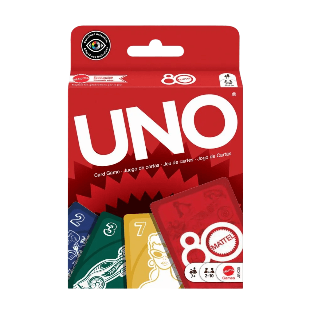 Jogo De Cartas UNO 80 Anos Mattel Com 112 Cartas Original