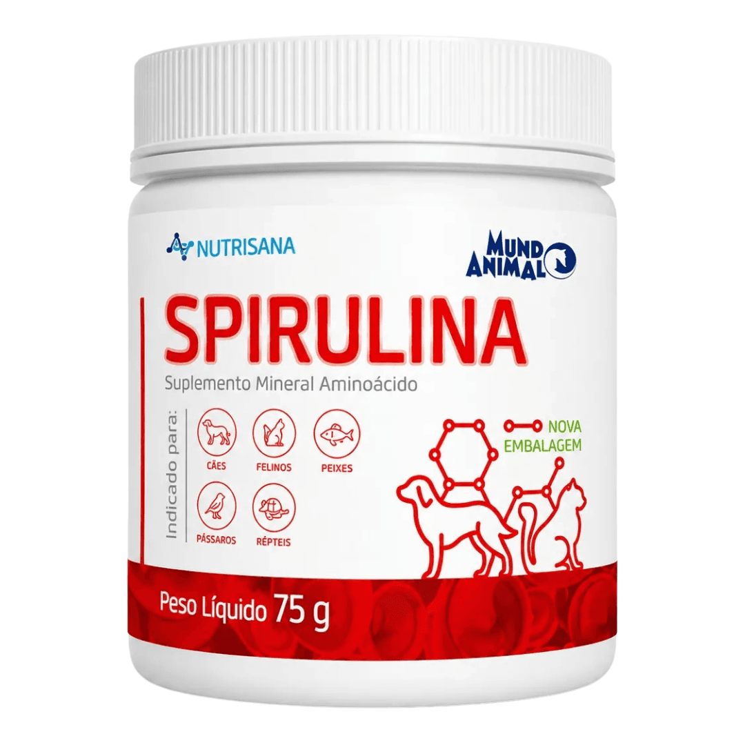 Suplemento CãesGatos Nutrisana Spirulina Pó 75g Mundo Animal