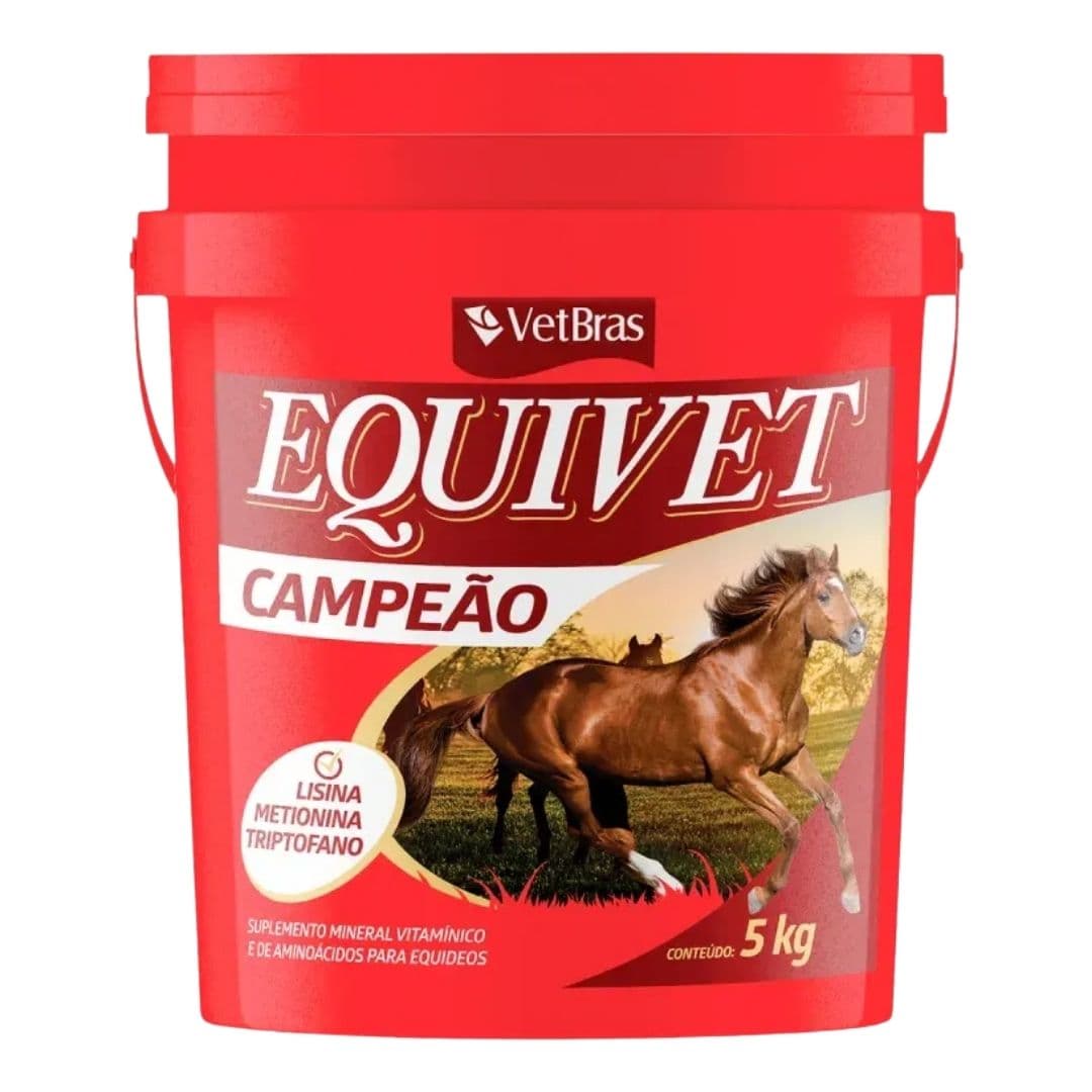 Suplemento Para Equideos Equivet Campeão Balde 5kg - Vetbras