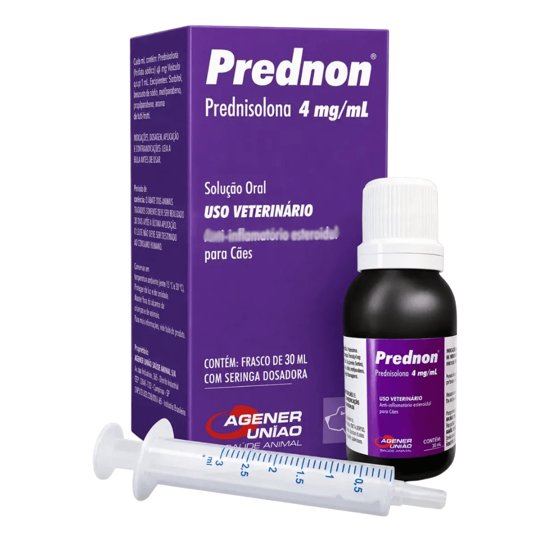 Prednon 4mg Solução Oral 30ml Para Cães - Agener União
