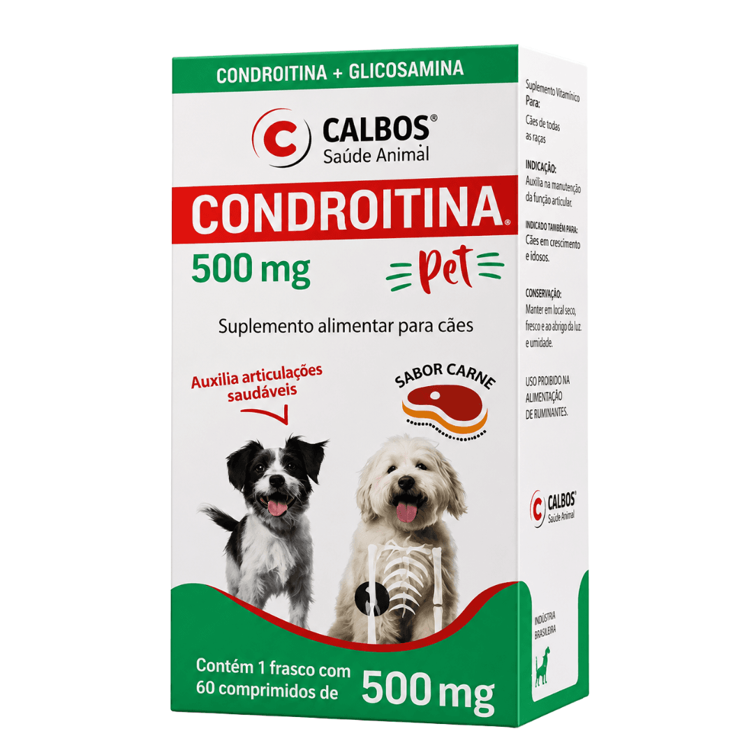 Suplemento P/ Cães Condroitina Pet 500mg 60 Comp - Calbos