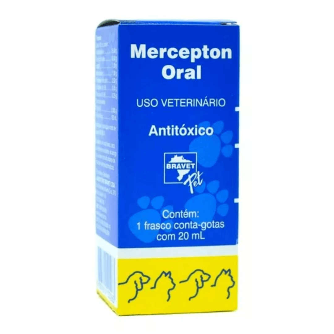 Antitóxico Mercepton Oral P/ Cães E Gatos Bravet Pet - 20ml
