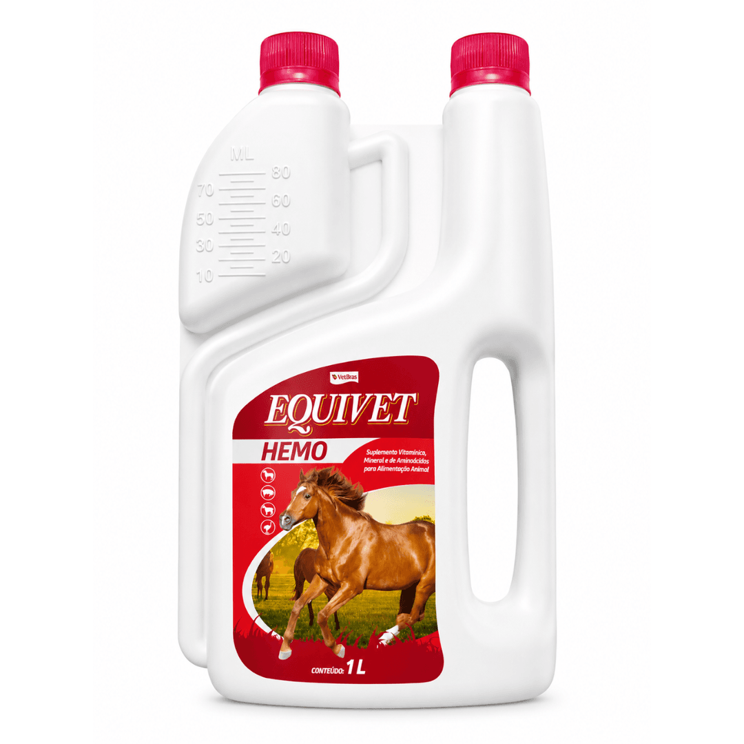 Suplemento Vitaminico P/ Equideos Equivet Hemo 1L Vetbras