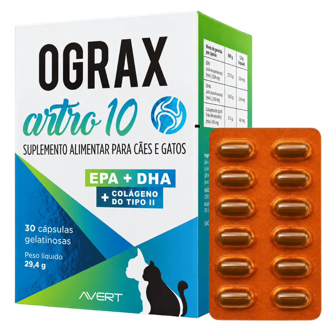 Suplemento P/ Cães-gatos Ograx Artro 10 30,67 30 Cáps Avert