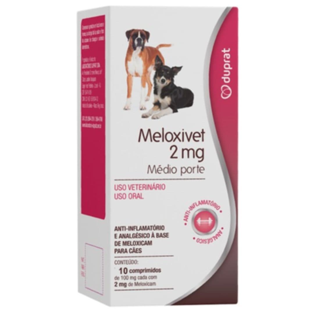 Meloxivet 2mg Com 10 Comp Para Cães Médio Porte - Duprat