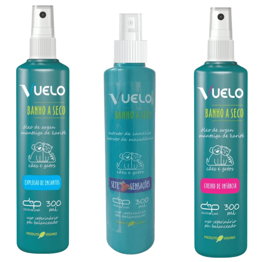 Banho A Seco Para Cães e Gatos Vuelo 300ml - Dolce Pet