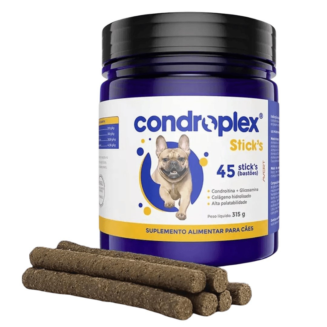 Suplemento P/ Cães Condroplex Sticks 315g C/ 45 Sticks Avert
