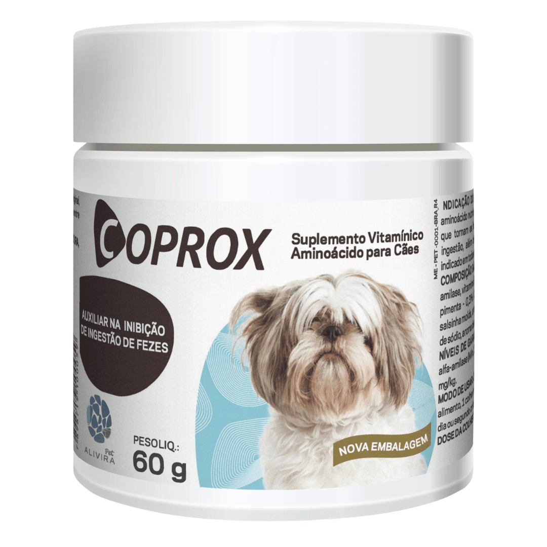 Suplemento Coprox 60g Cães Auxiliar Contra Ingestão De Fezes