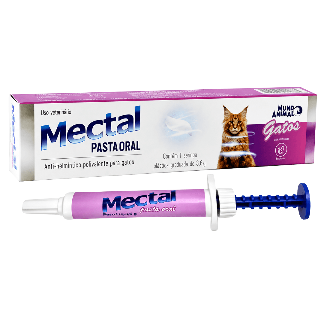 Vermifugo Para Gatos Mectal Pasta Oral 3,6g - Mundo Animal