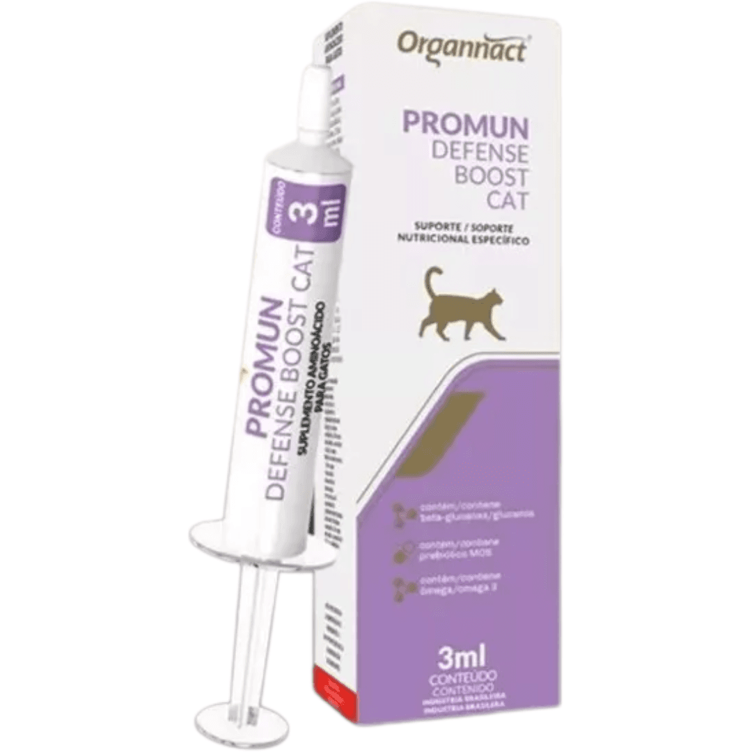 Promun Defense Boost Cat Organnact Suplemento Imunidade 3ml