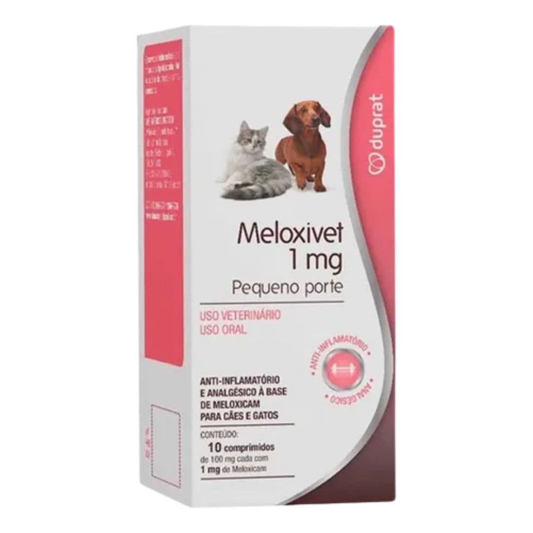Meloxivet 1mg C/ 10 Comp Cães e Gatos Pequeno Porte - Duprat