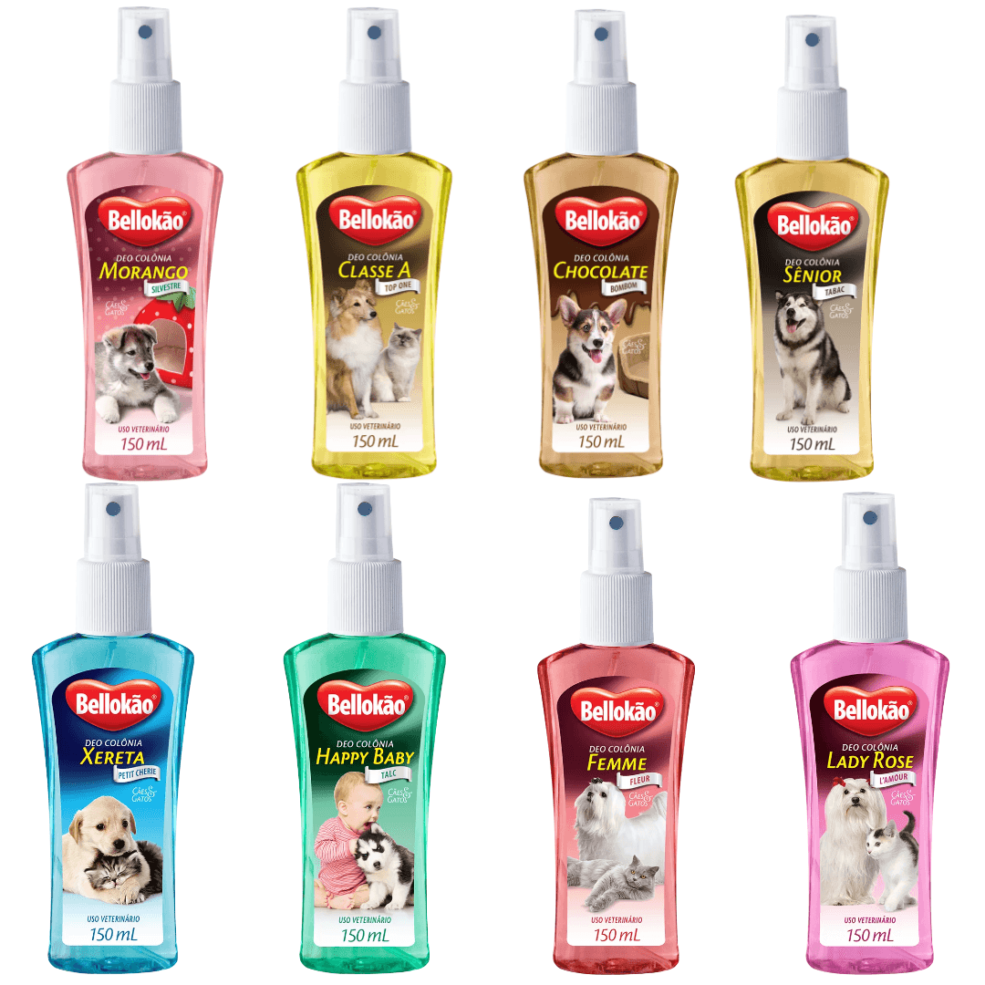 Deo Colônia Pet Para Cães e Gatos 150ml Bellokão