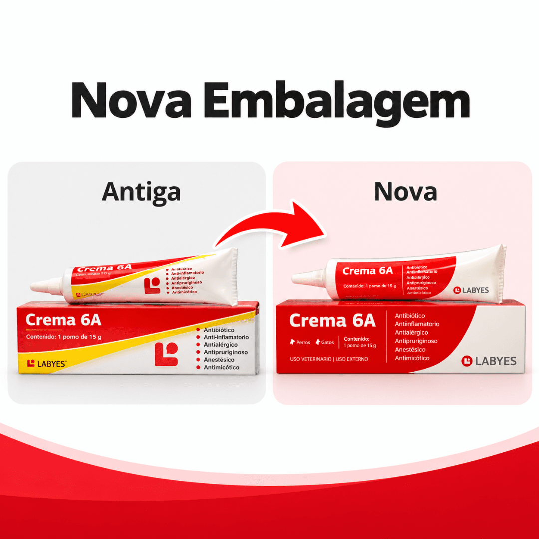 Pomada 6 Em 1 P/ Cães-Gatos-Equinos Crema 6A 15g - Labyes