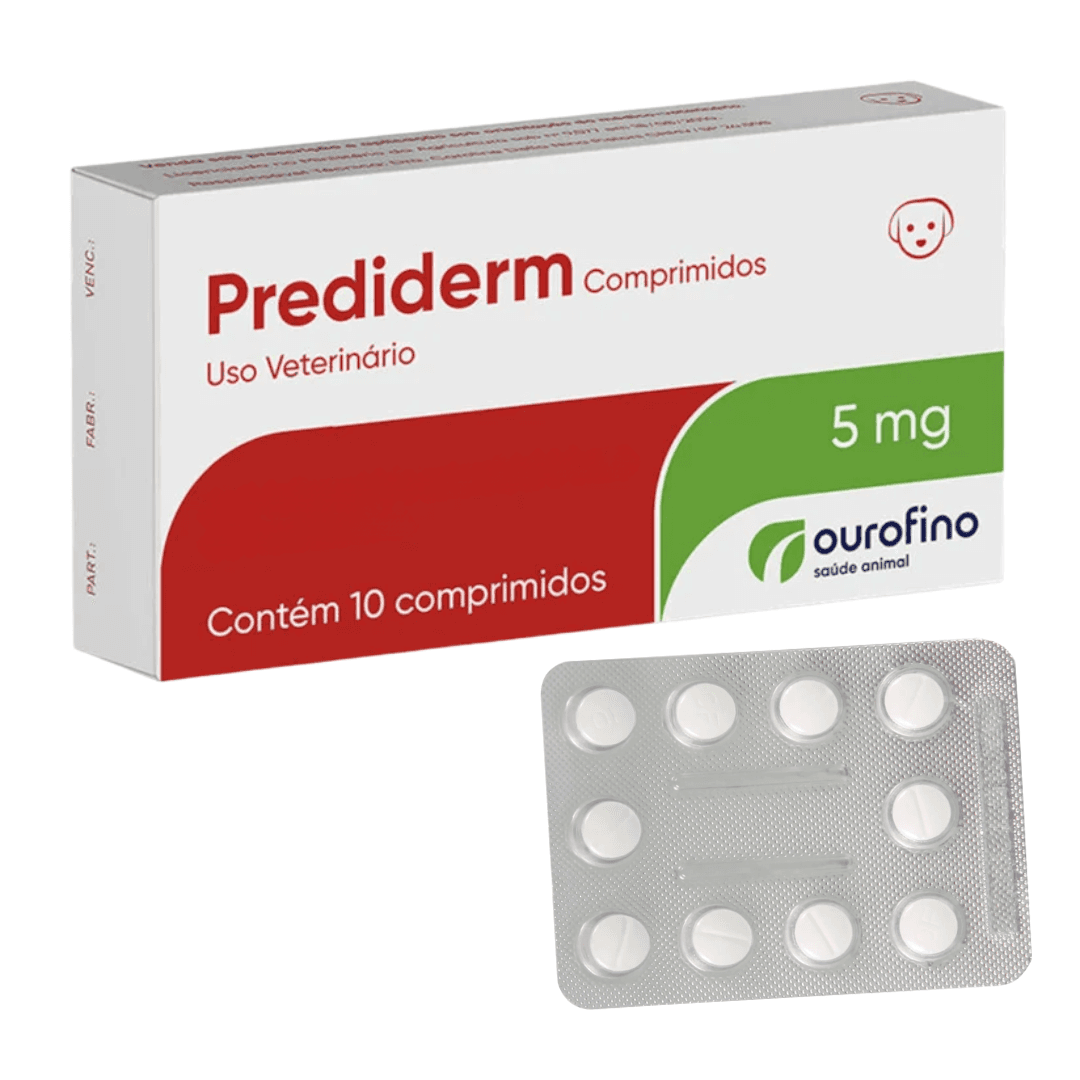 Prediderm 5mg Com 10 Comprimidos Para Cães - Ourofino