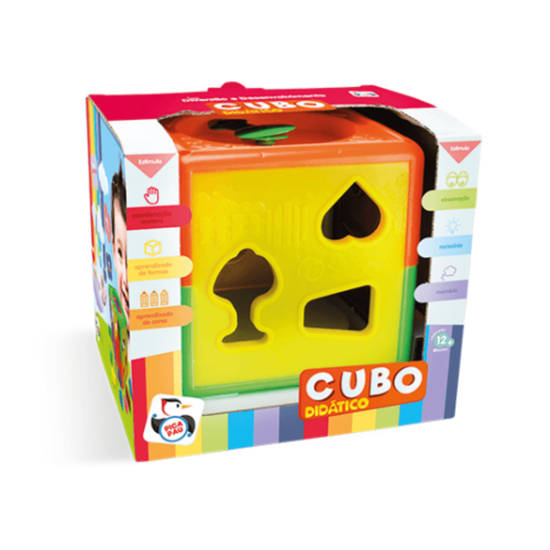 Cubo Didático Brinquedo Infantil Educativo Diversão Pica Pau