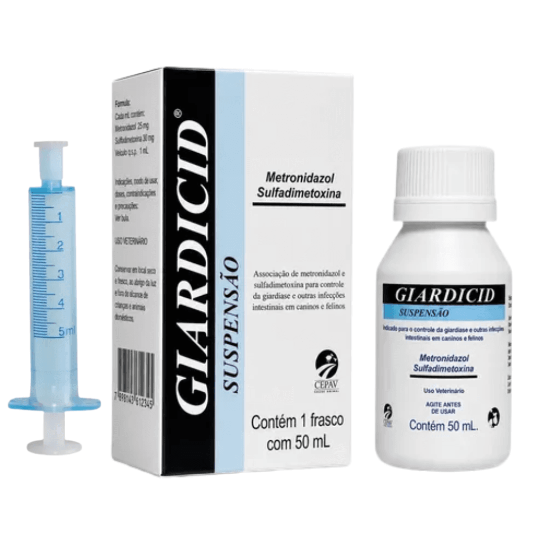 Giardicid Suspensão 50ml Para Cães e Gatos - Cepav