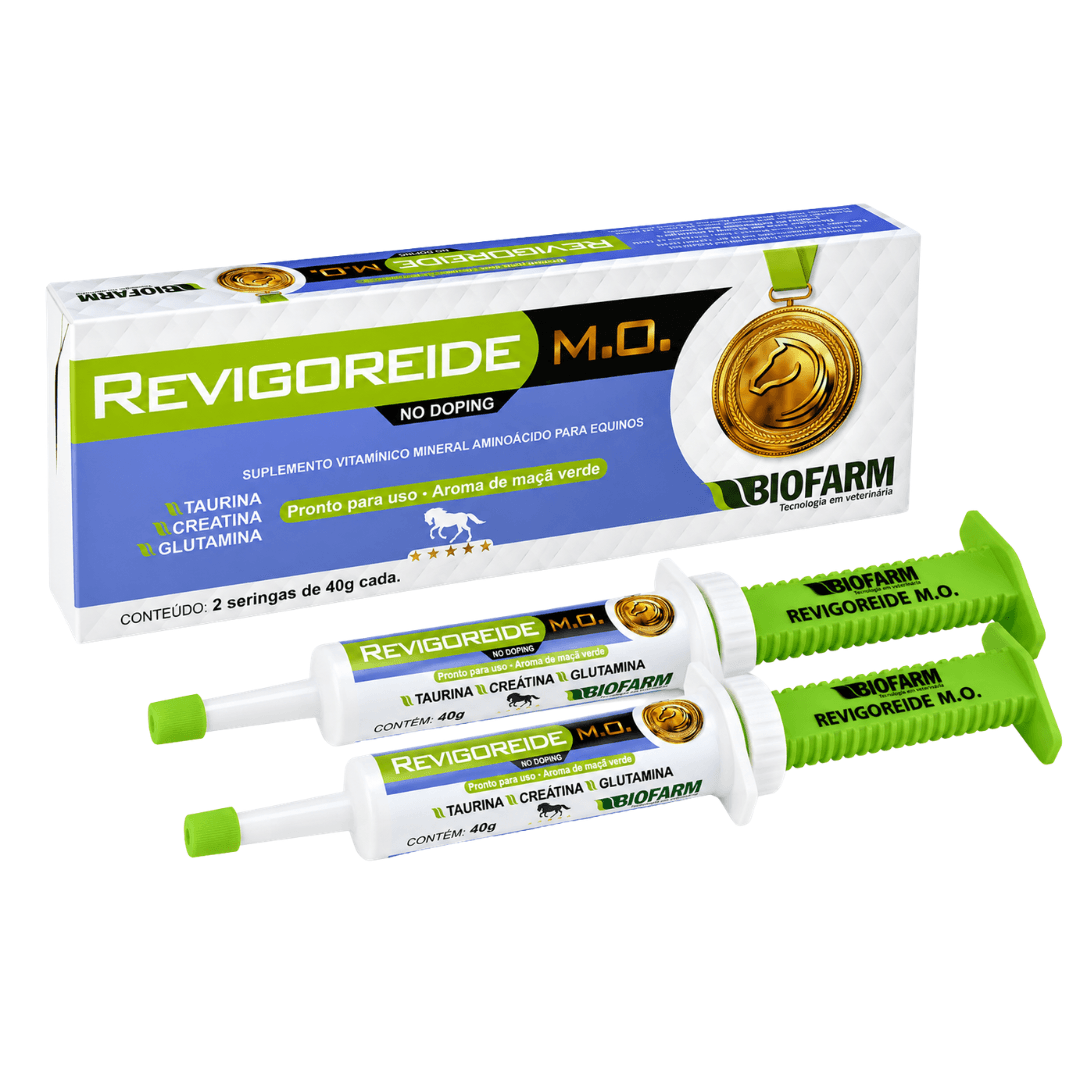 Suplemento Vitamínico P/ Equinos Revigoreide M.O 80g Biofarm
