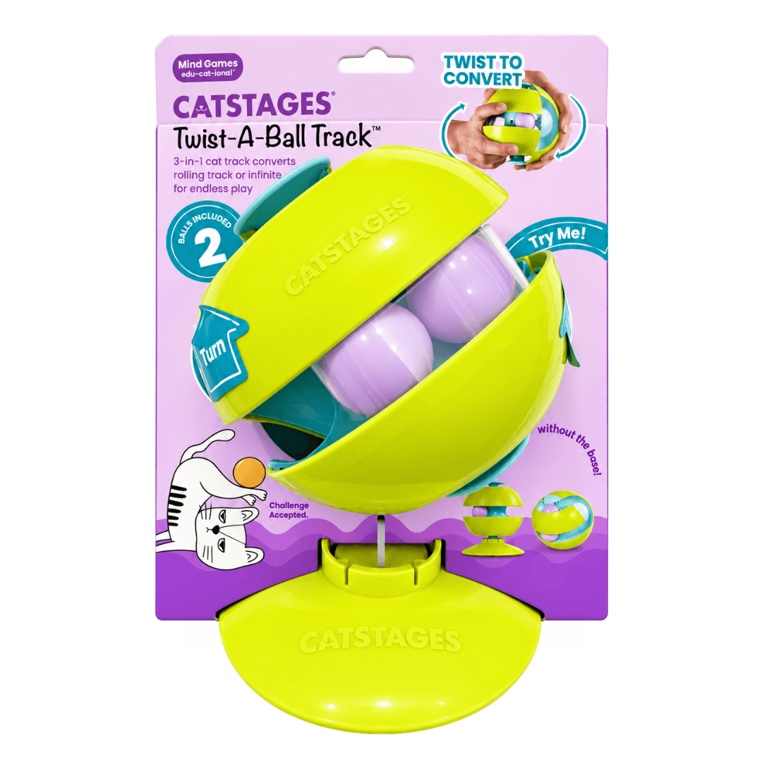 Brinquedo Para Gatos Twist-A-Ball Track 3 Em 1 - Catstages