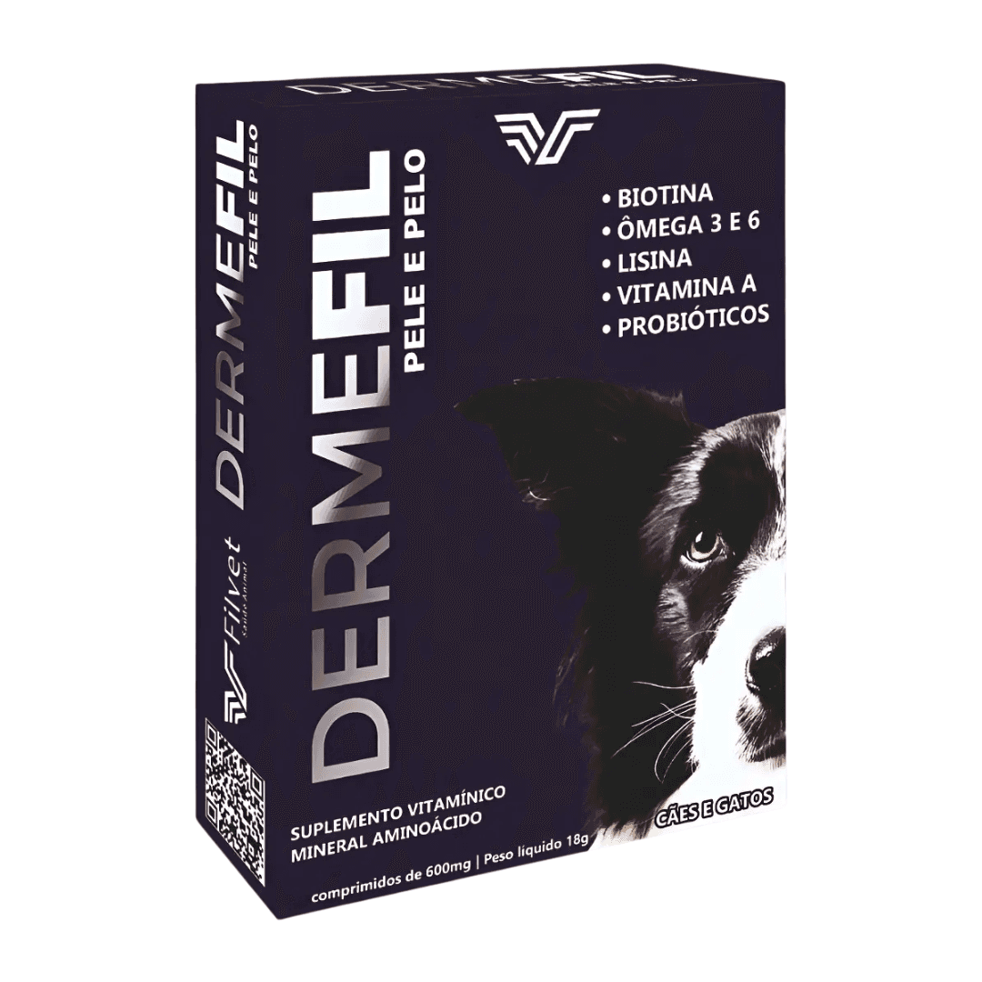 Suplemento Dermefil Pele+Pelo 660mg - 60 Comprimidos Filvet