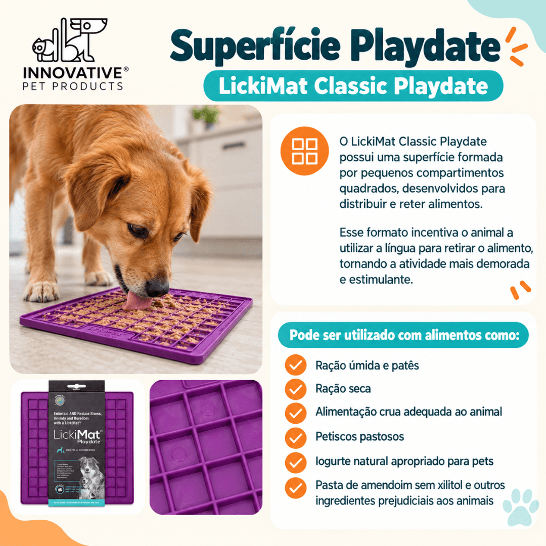 Tapete De Lamper Lickimat Classic Playdate Para Cães