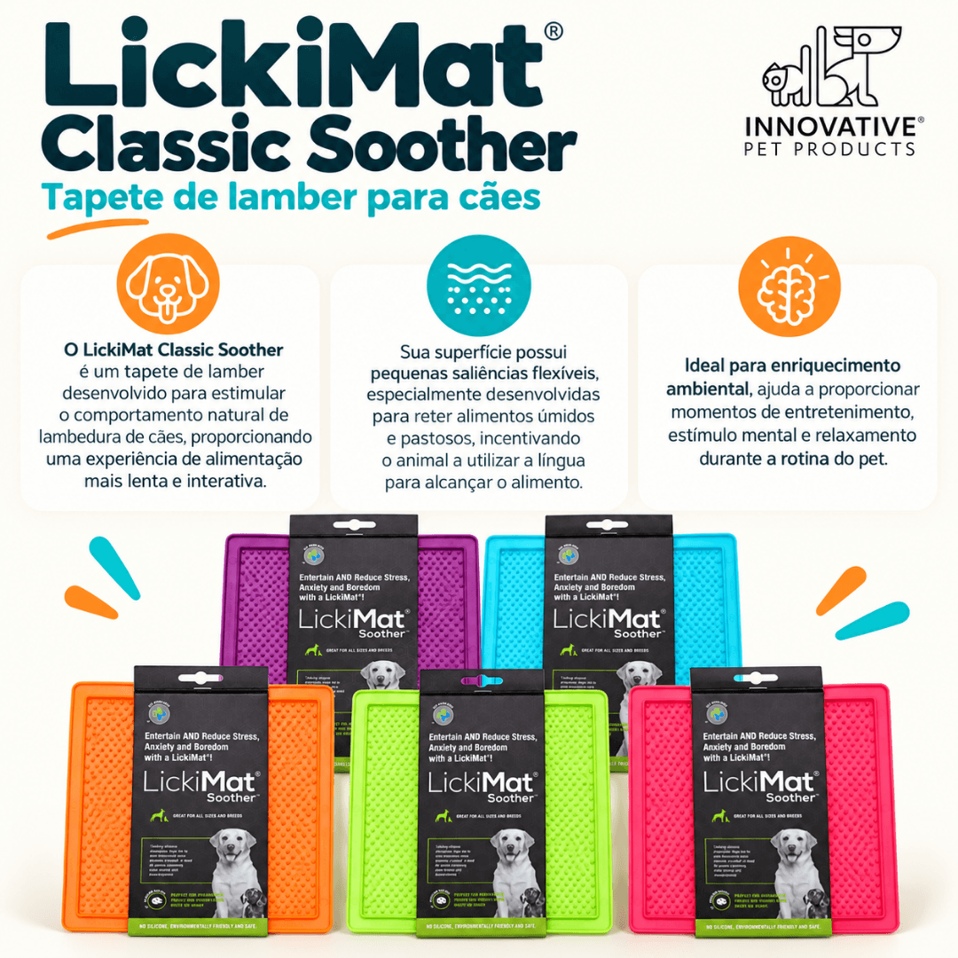 Tapete De Lamper Lickimat Classic Scoother Para Cães