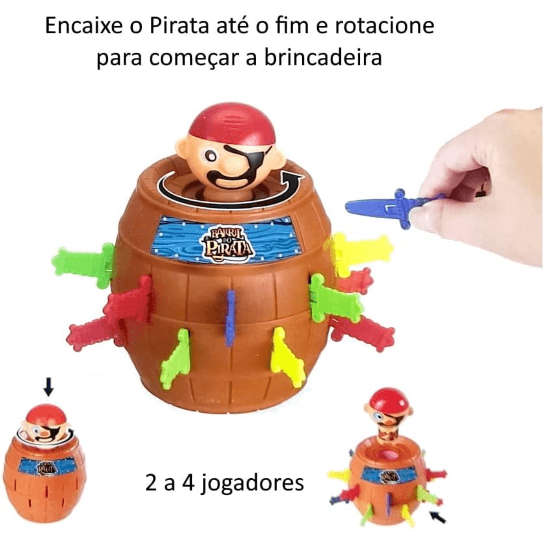 Brinquedo Infantil Pula Pirata Médio Art Brink 16cm