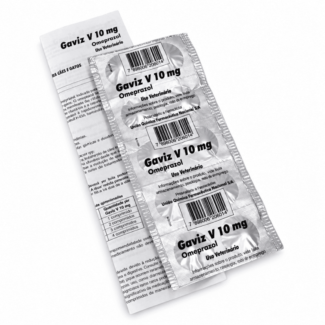 GavizV 10mg Blister 10 Comp Omeprazol CãesGatos Agener União
