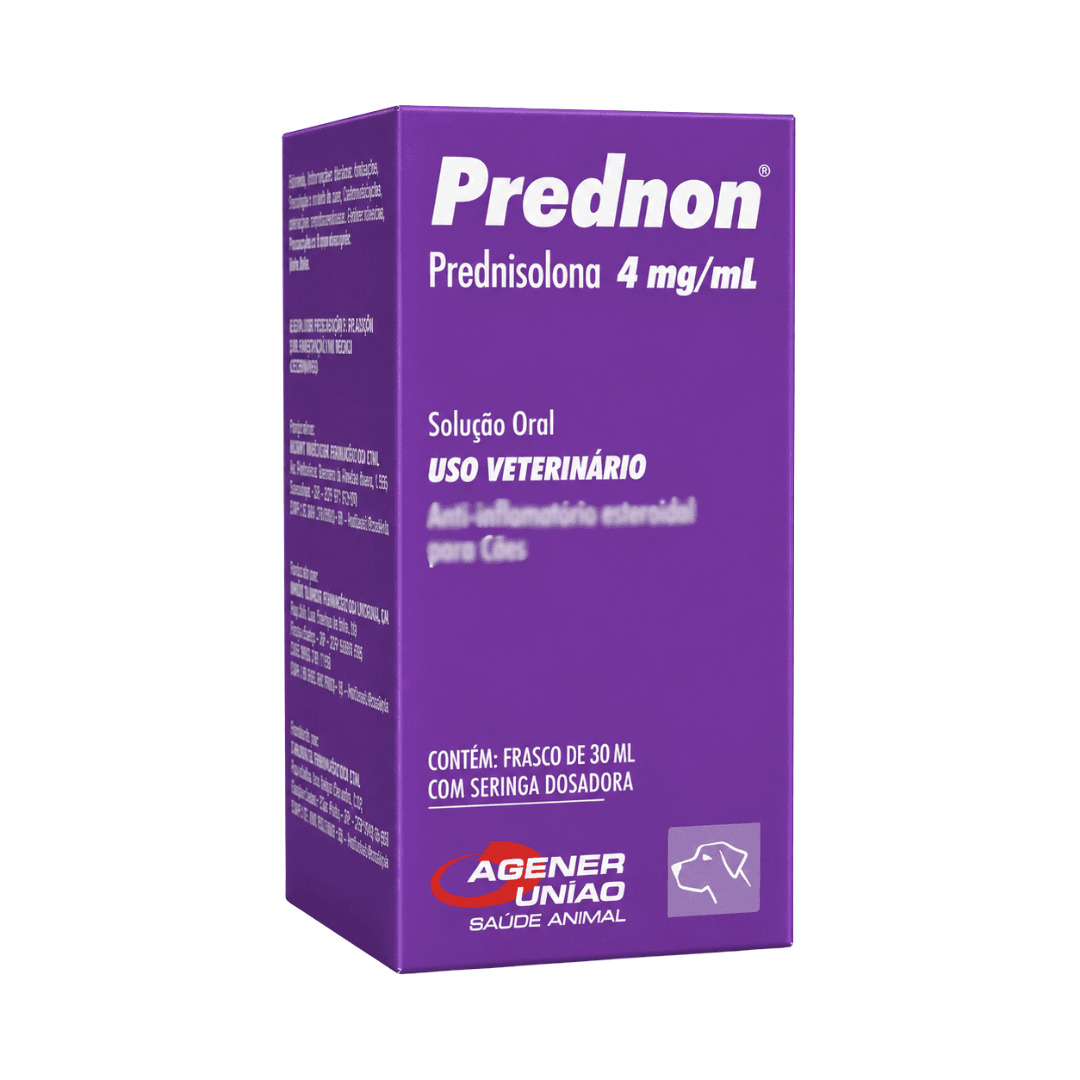 Prednon 4mg Solução Oral 30ml Para Cães - Agener União